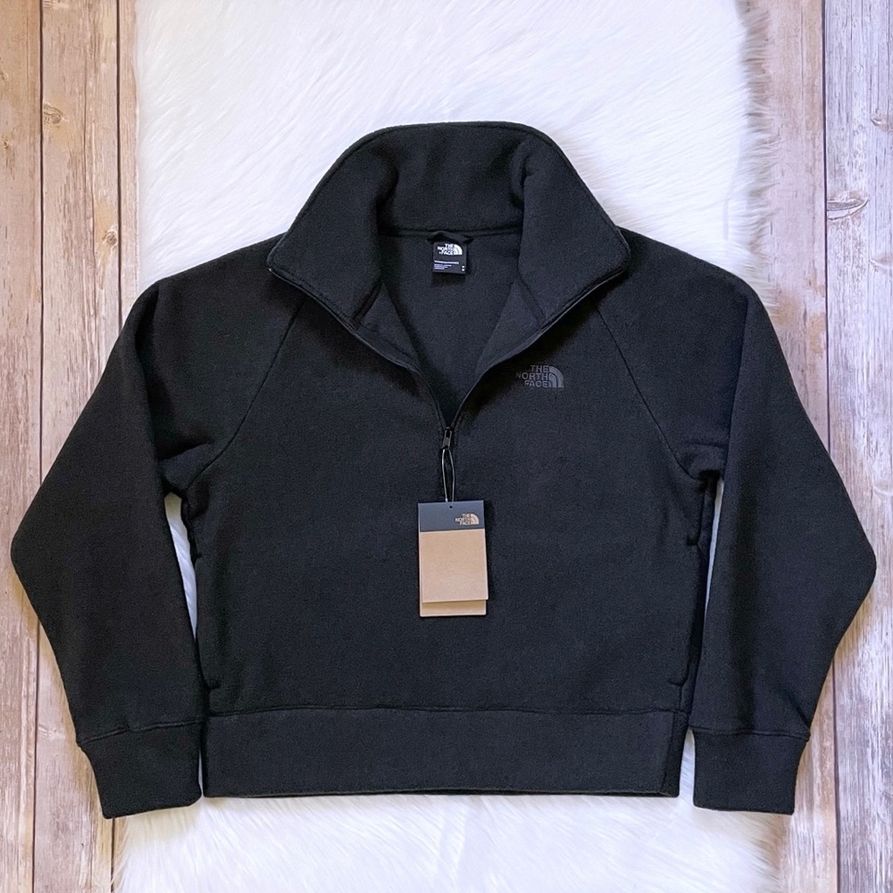 The North Face Women’s City Standard Microfleece 1/4 Zip Cropped Pullover - Picture 1 of 10